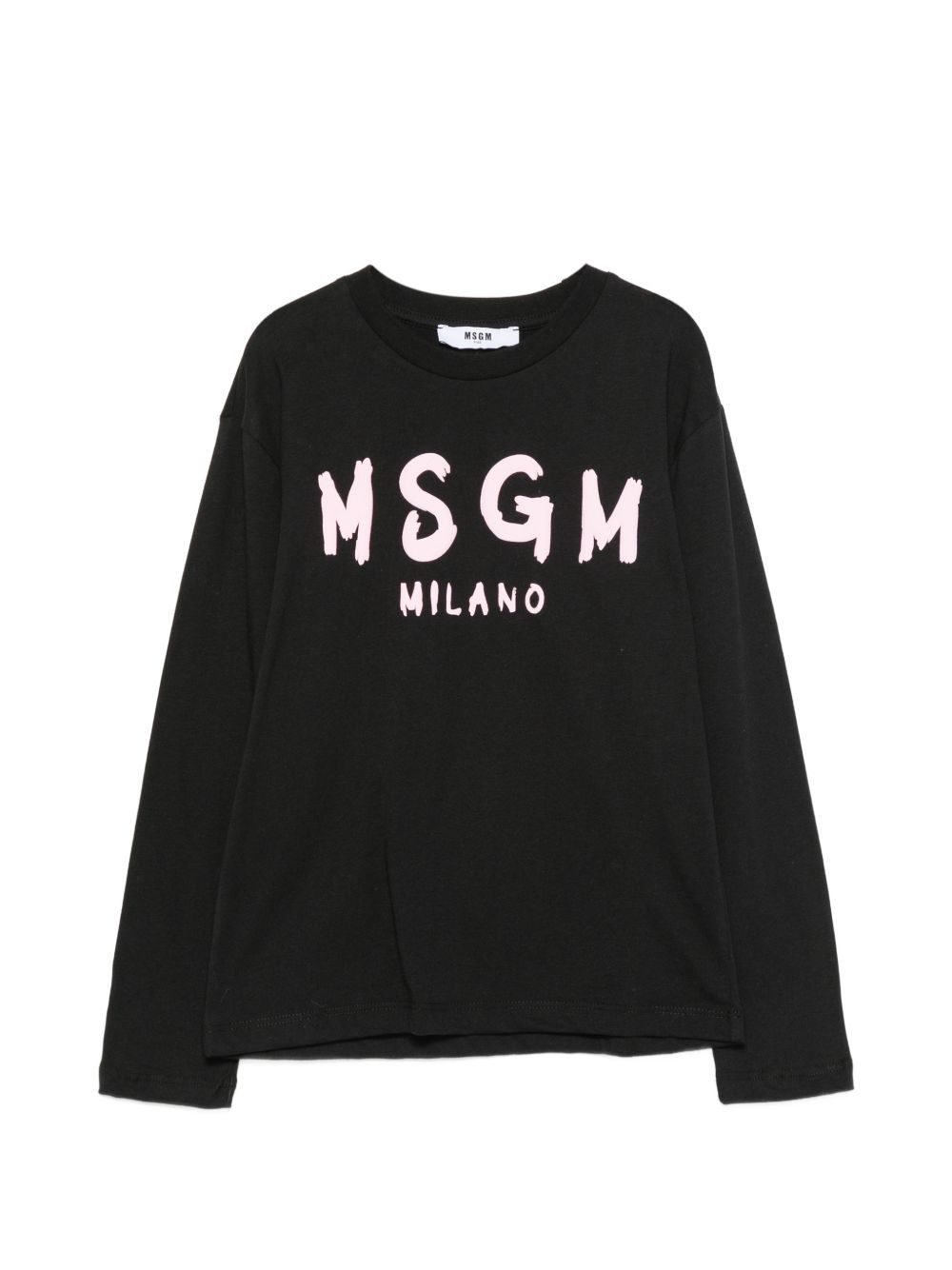 T-shirt per bambini MSGM Kids nera con stampa grafica F6MSJUTH012 MS092 MSGM KIDS 