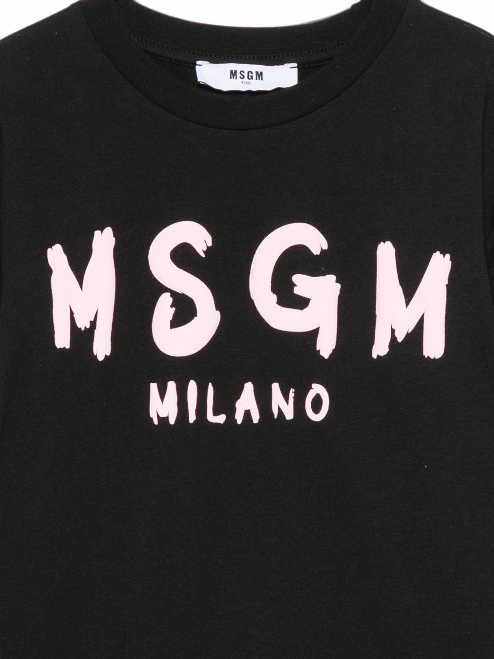 T-shirt per bambini MSGM Kids nera con stampa grafica F6MSJUTH012 MS092 MSGM KIDS 