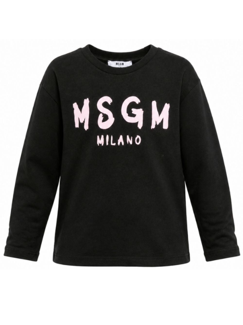 T-shirt per bambini MSGM Kids nera con stampa grafica F6MSJUTH012 MS092 MSGM KIDS 