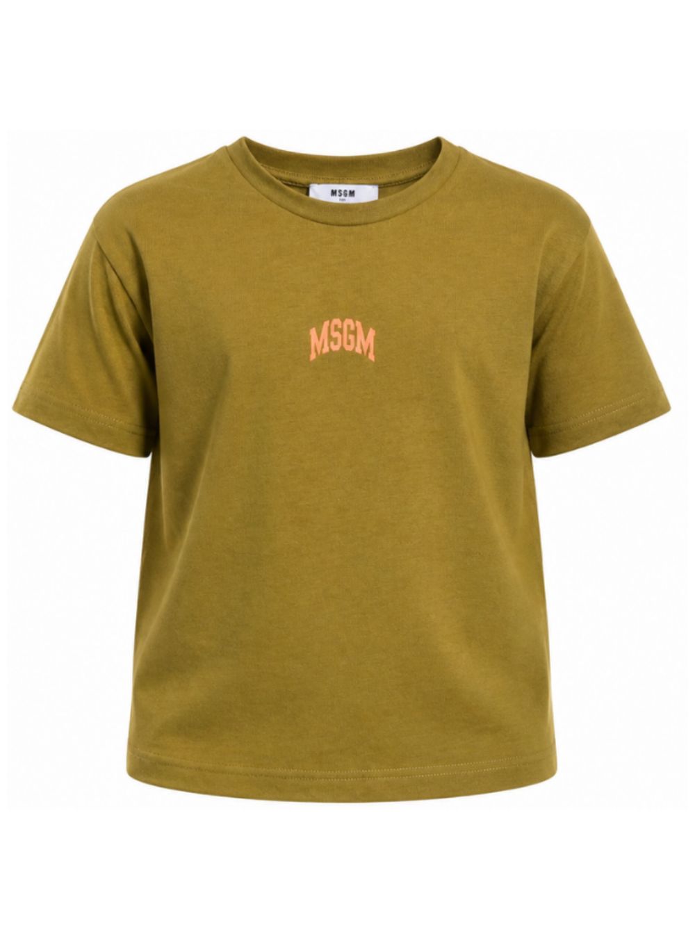 T-shirt per bambini MSGM Kids verde con stampa del logo F6MSJUTH027 MS089 MSGM KIDS 