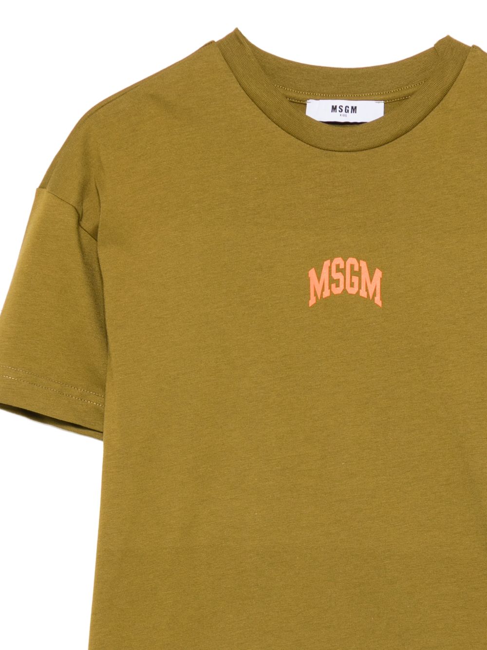 T-shirt per bambini MSGM Kids verde con stampa del logo F6MSJUTH027 MS089 MSGM KIDS 