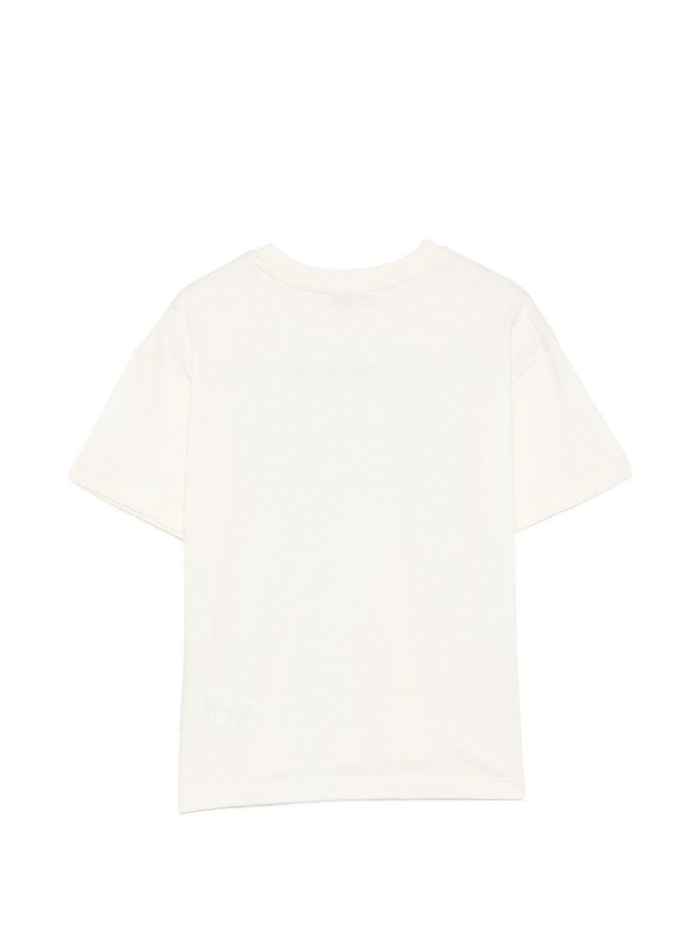 T-shirt per bambini MSGM Kids bianco avorio con logo sul davanti F6MSJUTH038 013 MSGM KIDS 