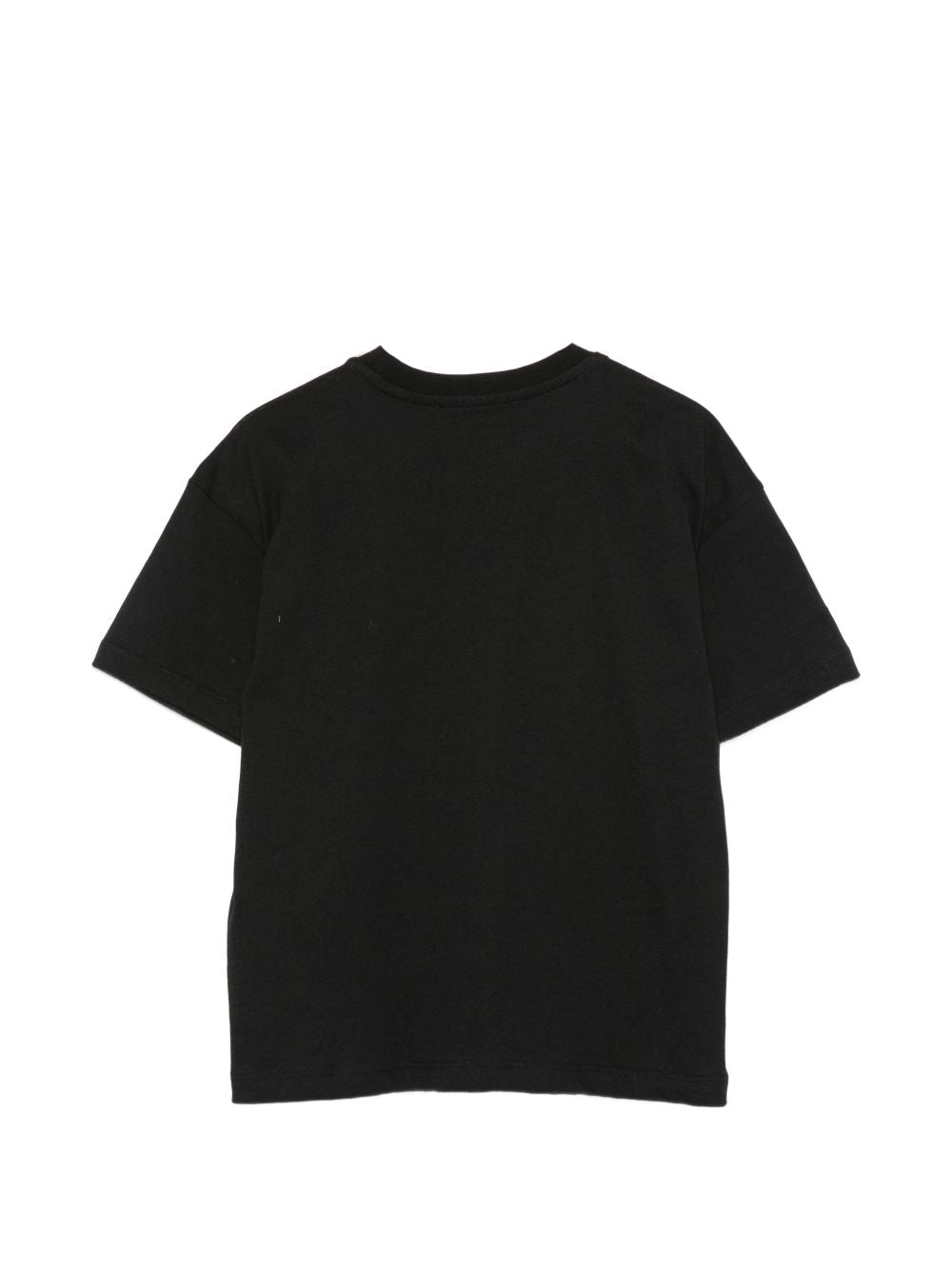 T-shirt per bambini MSGM Kids nera con logo ricamato F6MSJUTH038 110 MSGM KIDS 