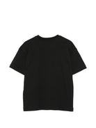 T-shirt per bambini MSGM Kids nera con logo ricamato F6MSJUTH038 110 MSGM KIDS 