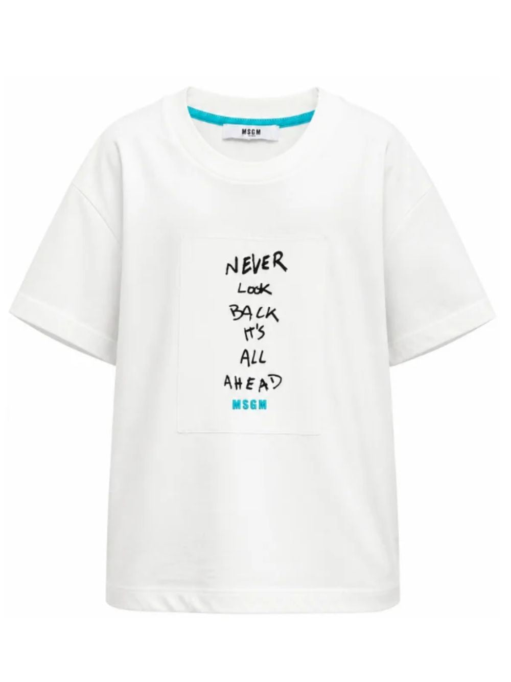 T-shirt per bambino MSGM Kids bianca con stampa grafica F6MSJUTH195 002 MSGM KIDS 