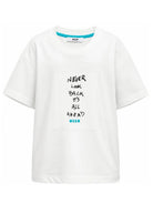 T-shirt per bambino MSGM Kids bianca con stampa grafica F6MSJUTH195 002 MSGM KIDS 