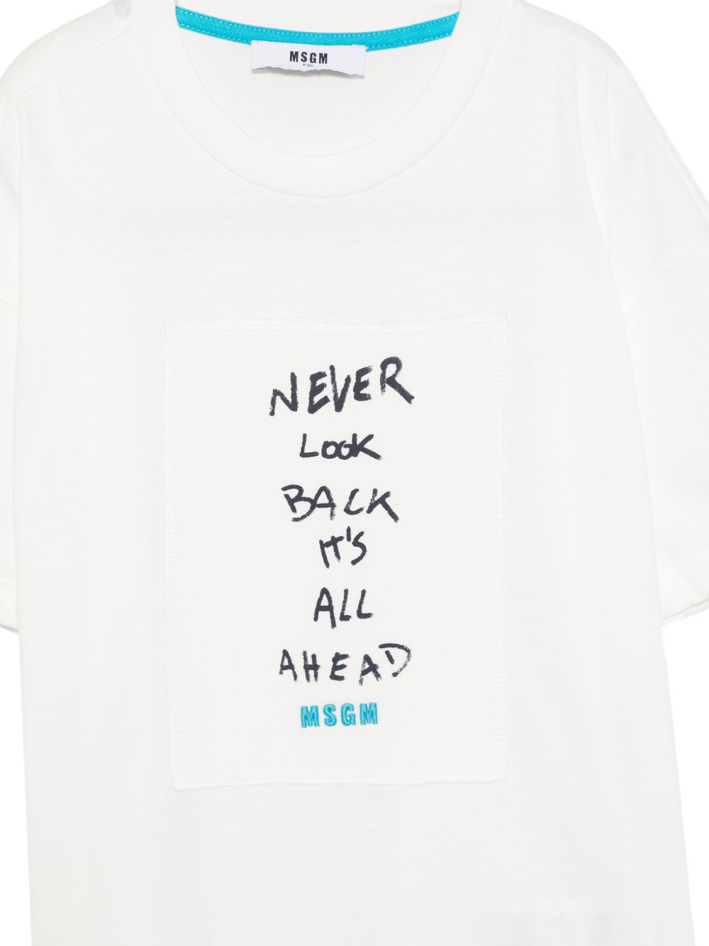 T-shirt per bambino MSGM Kids bianca con stampa grafica F6MSJUTH195 002 MSGM KIDS 