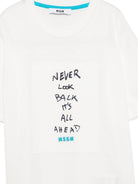 T-shirt per bambino MSGM Kids bianca con stampa grafica F6MSJUTH195 002 MSGM KIDS 