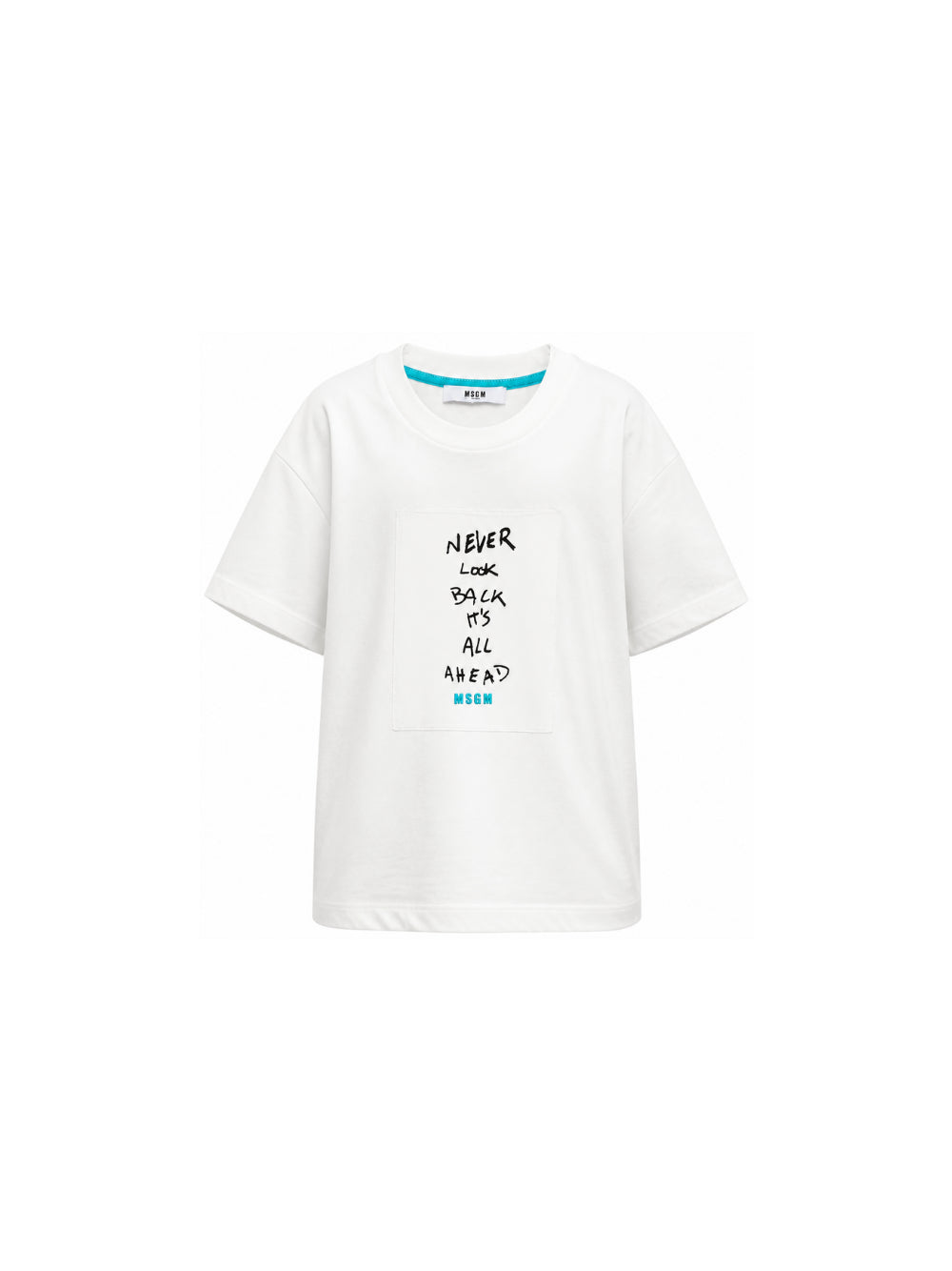 T-shirt per bambino MSGM Kids bianca con stampa grafica F6MSJUTH195 002 MSGM KIDS 