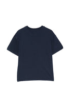 T-shirt per bambino MSGM Kids blu con applicazione sul davanti F6MSJUTH195 MS032 MSGM KIDS 