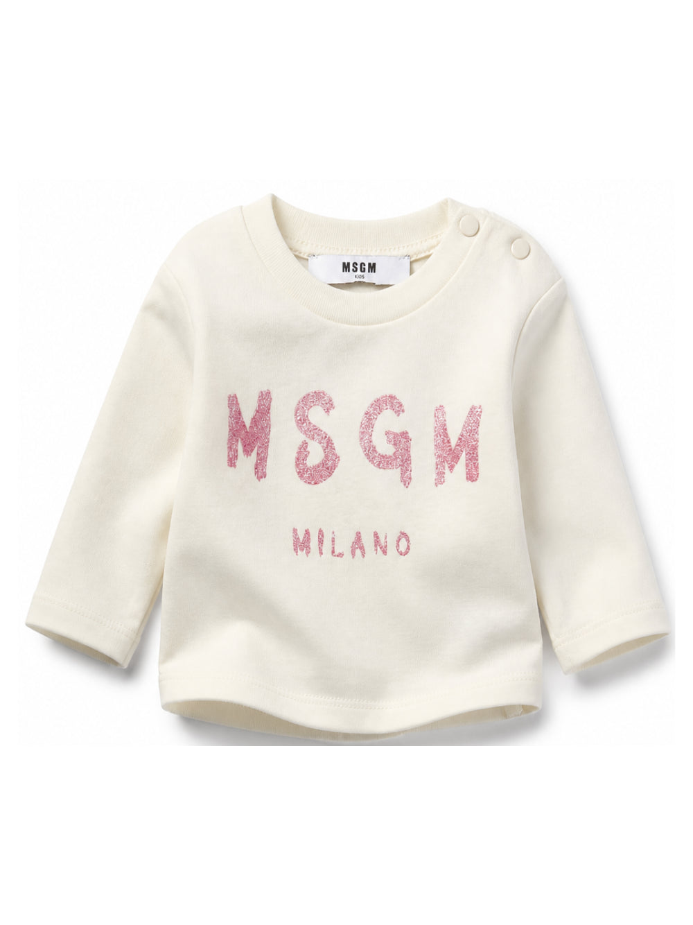 T-shirt per neonata MSGM Kids bianca con logo sul davanti F6MSNGTH367 013 MSGM KIDS 