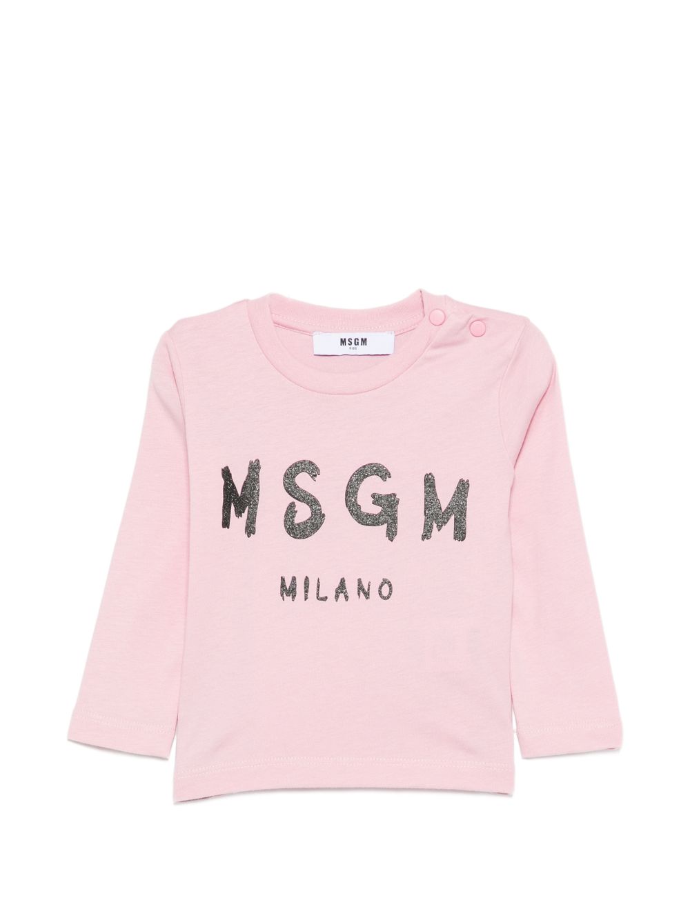 T-shirt per neonata MSGM Kids rosa con logo sul davanti F6MSNGTH367 MS090 MSGM KIDS 