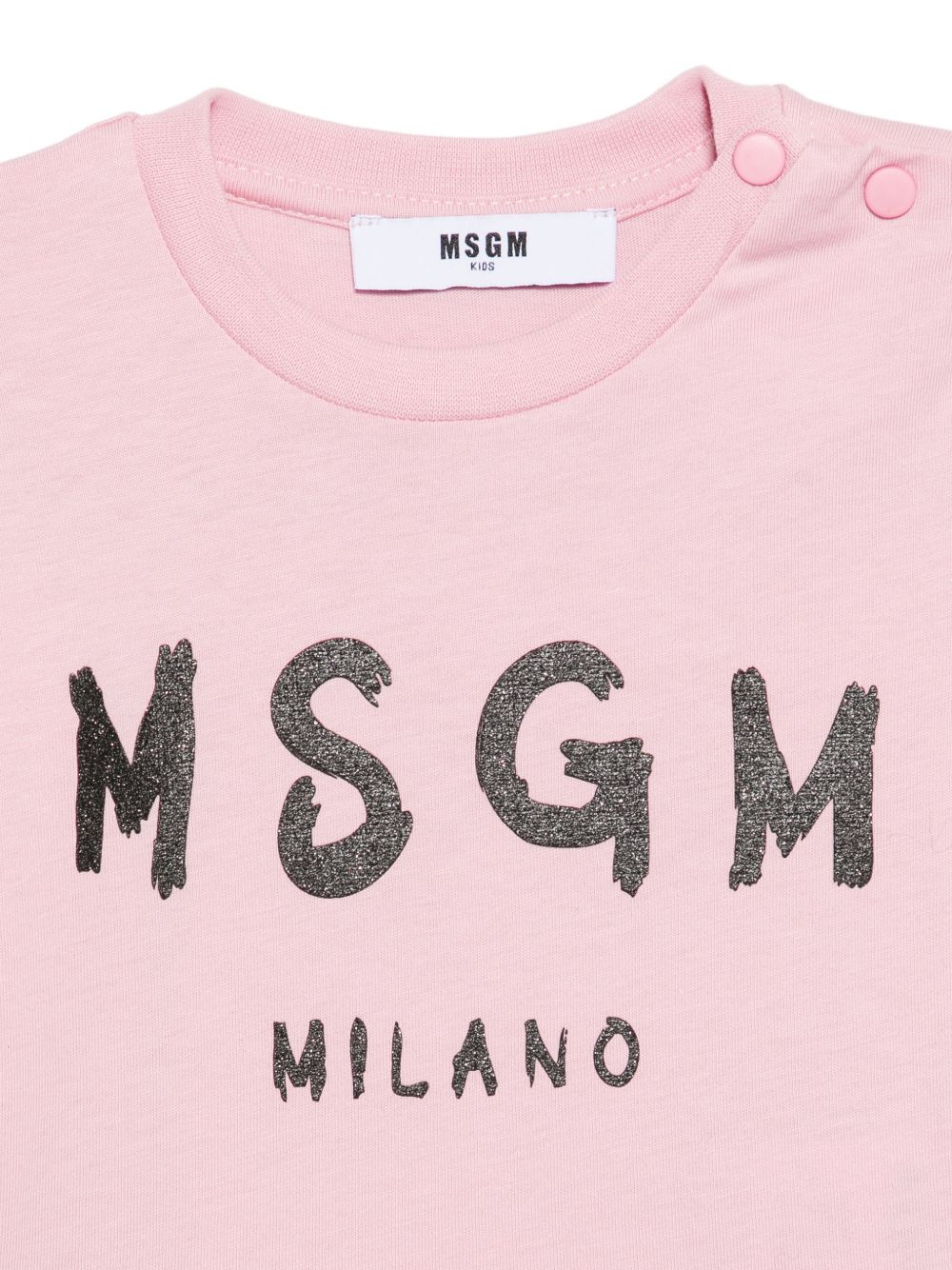 T-shirt per neonata MSGM Kids rosa con logo sul davanti F6MSNGTH367 MS090 MSGM KIDS 