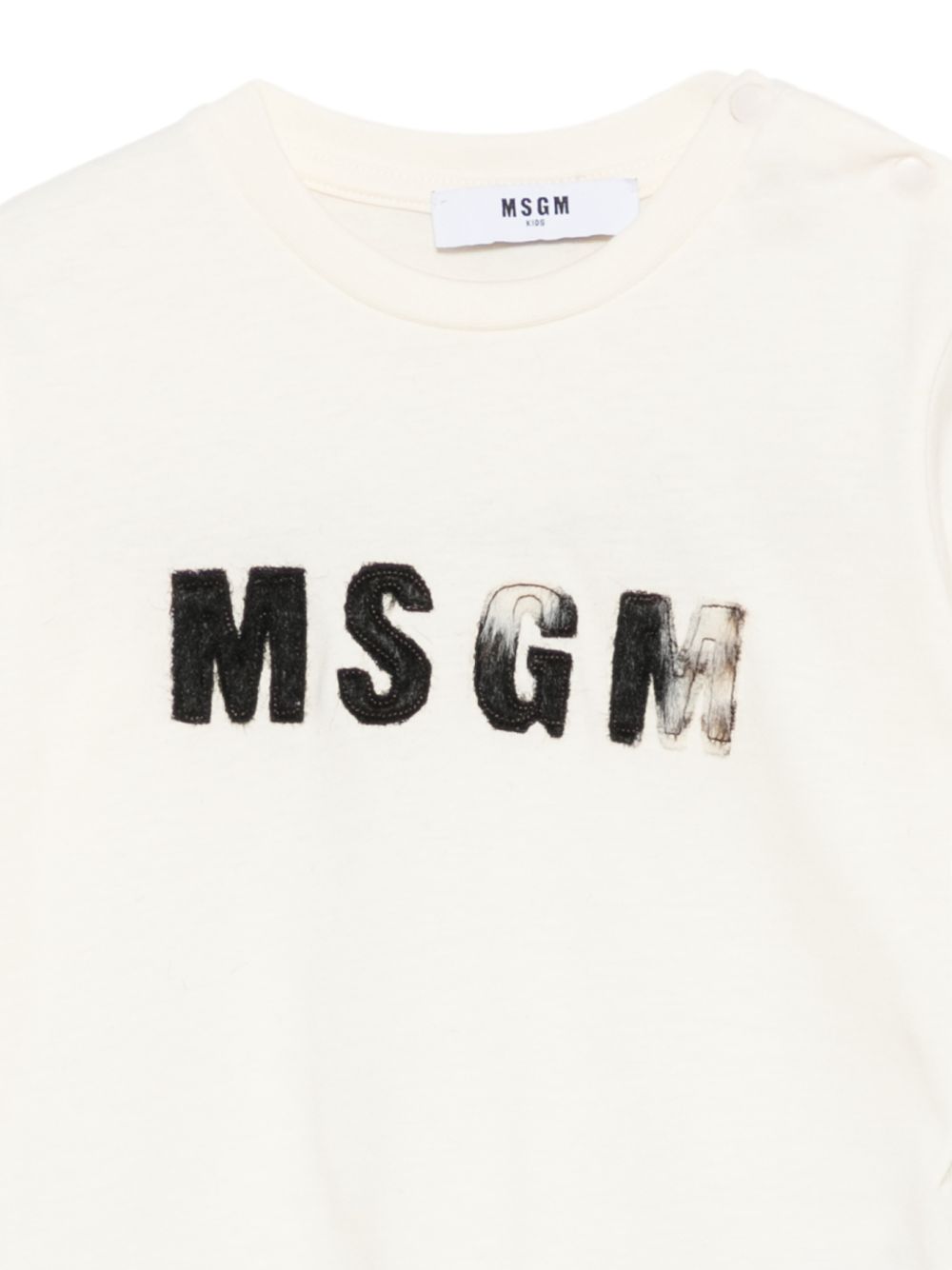 T-shirt per bambina MSGM Kids bianca con stampa logo sul davanti F6MSNGTH369 013 MSGM KIDS 