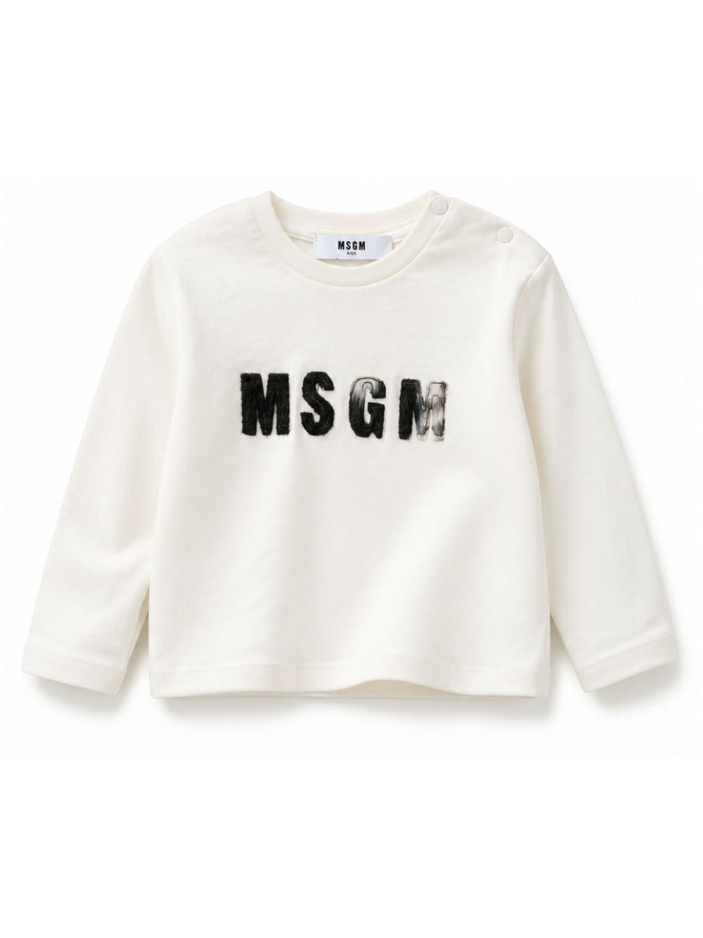 T-shirt per bambina MSGM Kids bianca con stampa logo sul davanti F6MSNGTH369 013 MSGM KIDS 