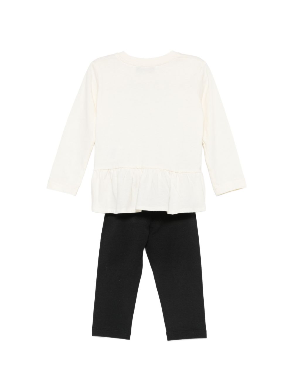 Completo per neonata MSGM Kids bianco e nero con logo sul davanti F6MSNGTL328 013/05 MSGM KIDS 