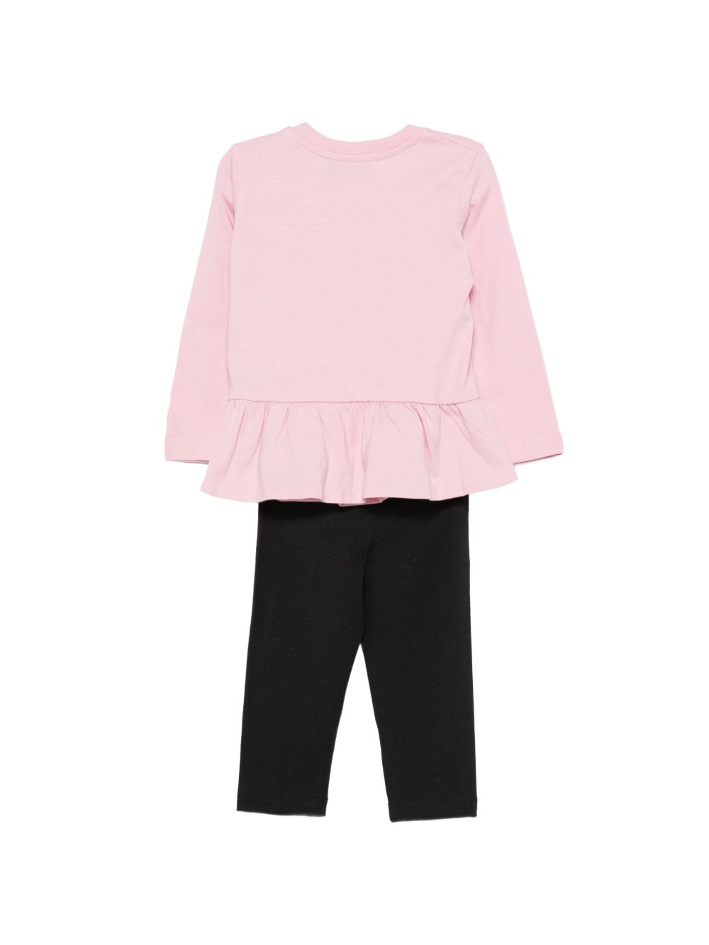 Completo per neonata MSGM Kids rosa e nero con logo sul davanti F6MSNGTL328 MS100 MSGM KIDS 