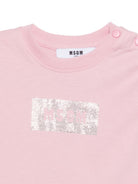 Completo per neonata MSGM Kids rosa e nero con logo sul davanti F6MSNGTL328 MS100 MSGM KIDS 