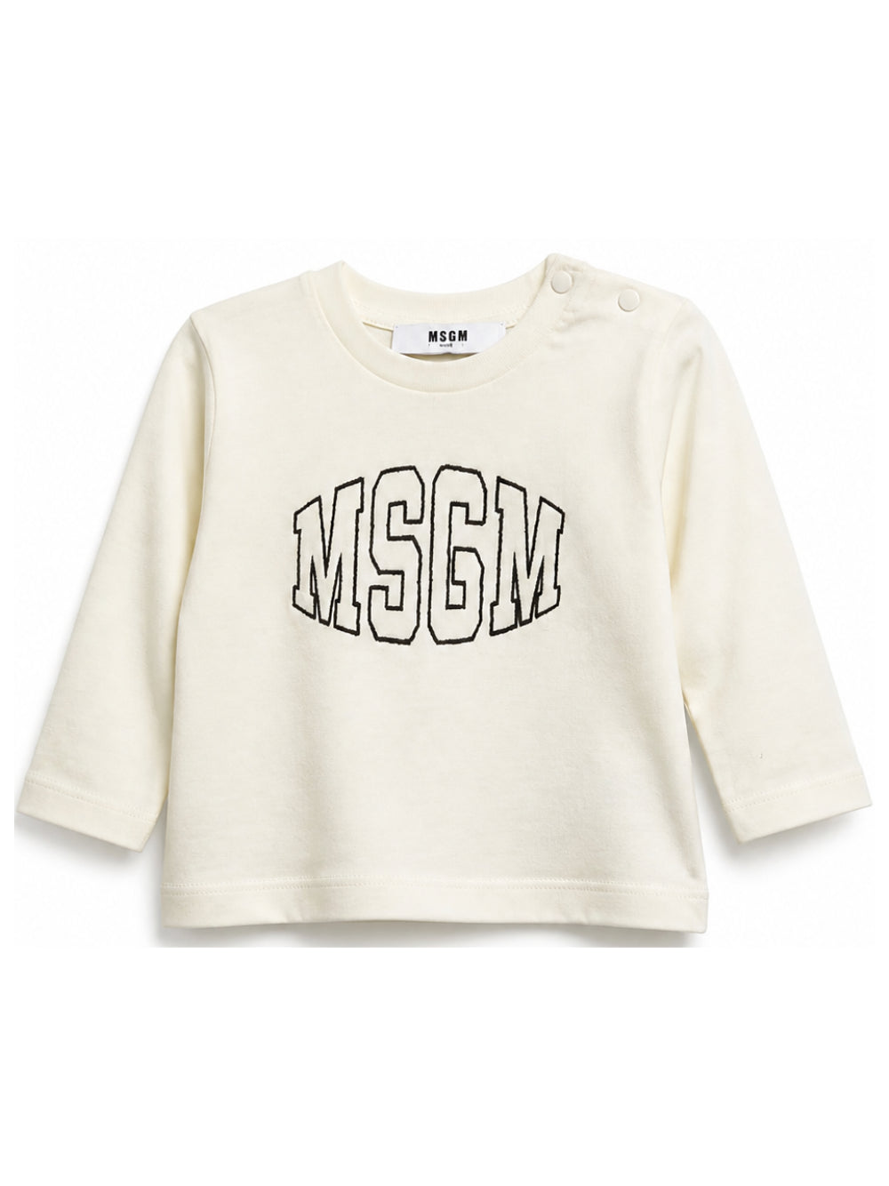 T-shirt per neonati MSGM Kids bianca con ricamo logo F6MSUNTH344 013 MSGM KIDS 