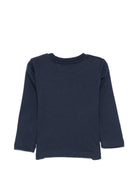 T-shirt per neonato Msgm Kids blu navy con stampa logo sul davanti F6MSUNTH345 MS032 MSGM KIDS 