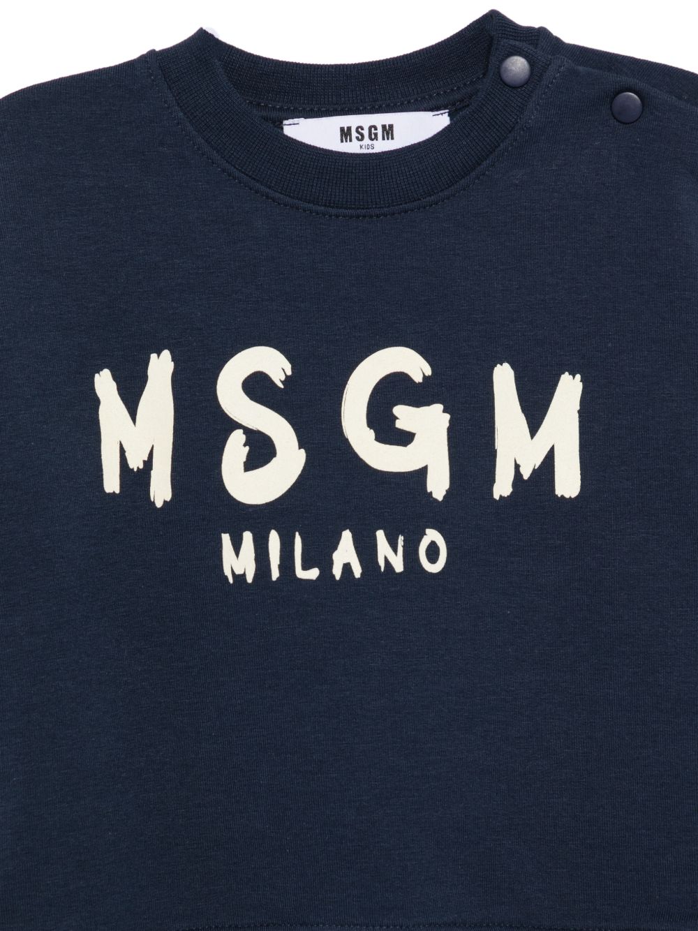 Tuta per neonato Msgm Kids blu navy con stampa logo F6MSUNTP347 MS032 MSGM KIDS 