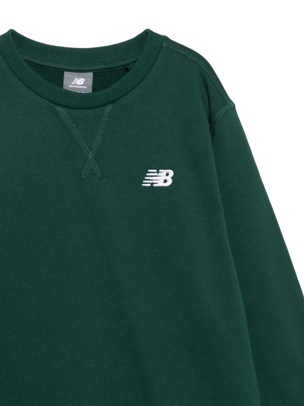 Felpa per bambini New Balance Kids verde con logo sul davanti LAKB0055 NOG NEW BALANCE KIDS 