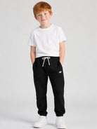 Pantaloni sportivi per bambini New Balance Kids neri con stampa logo sul davanti LAKB0060 BK NEW BALANCE KIDS 