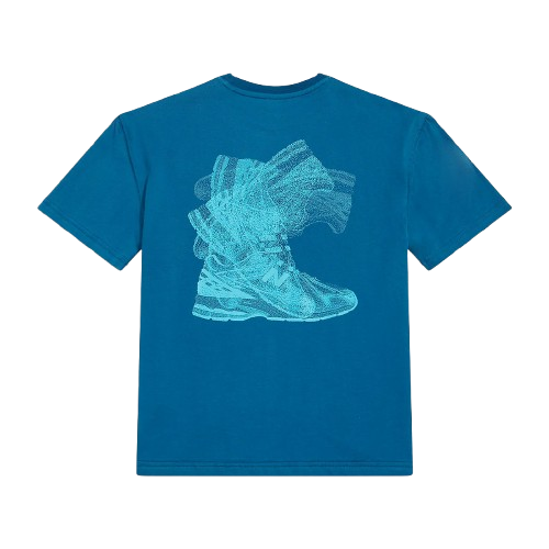 T-shirt per bambino New Balance Kids blu con stampa grafica sul retro YT62O02X STS NEW BALANCE KIDS 