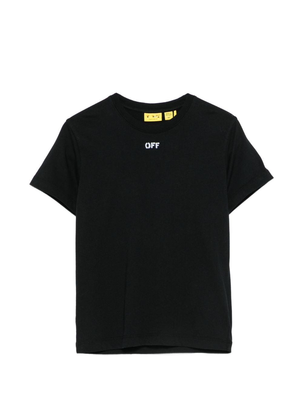 T-shirt per bambino Off White Kids nera con stampa grafica posteriore 44B2B002F26J001 MULTICOLOR OFF WHITE KIDS 