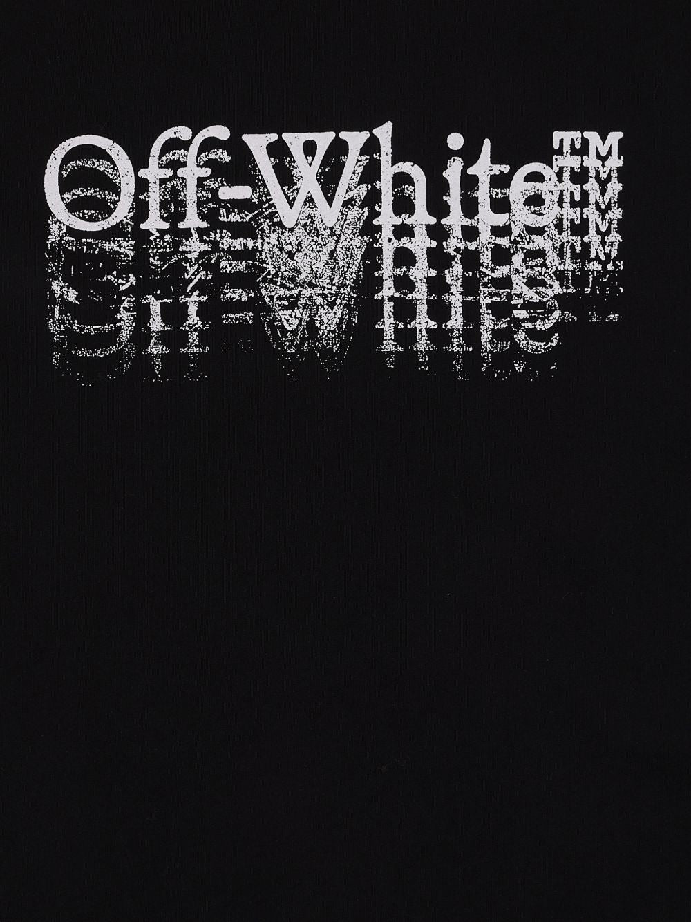 T-shirt per bambini Off-White Kids nera con logo sfocato 44BAA002F26J001 BLACK OFF WHITE KIDS 