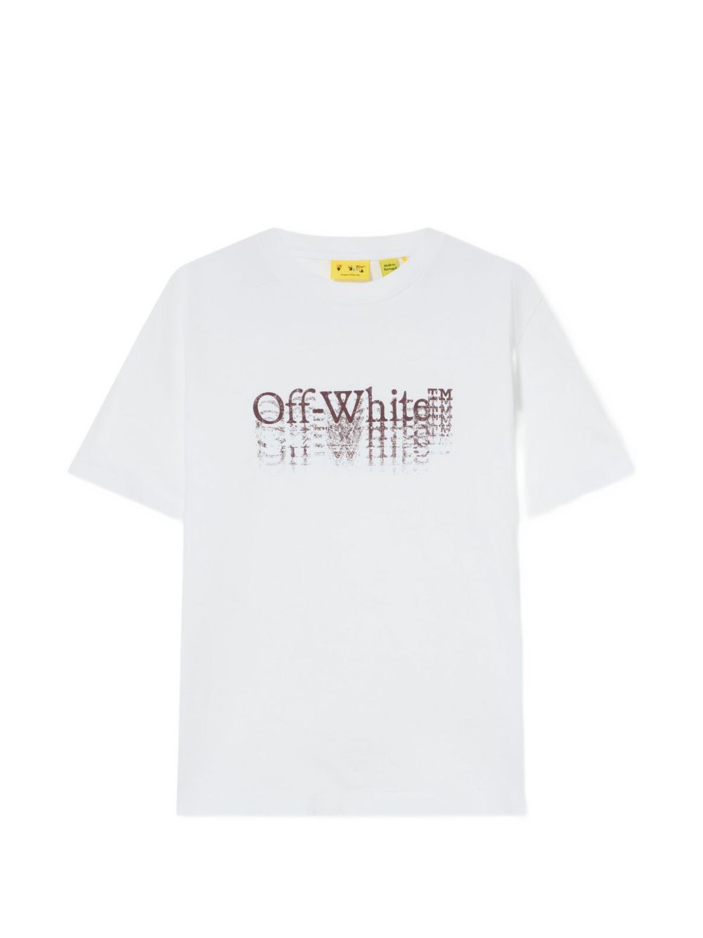 T-shirt per bambino Off White Kids bianca con stampa grafica 44BAA002F26J001 WHITE OFF WHITE KIDS 
