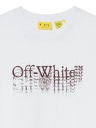 T-shirt per bambino Off White Kids bianca con stampa grafica 44BAA002F26J001 WHITE OFF WHITE KIDS 