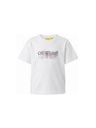 T-shirt per bambino Off White Kids bianca con stampa grafica 44BAA002F26J001 WHITE OFF WHITE KIDS 