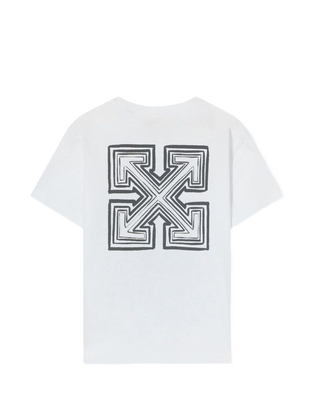 T-shirt per bambino Off White Kids bianca con logo sul petto 44BAA002F26J004 WHITE OFF WHITE KIDS 