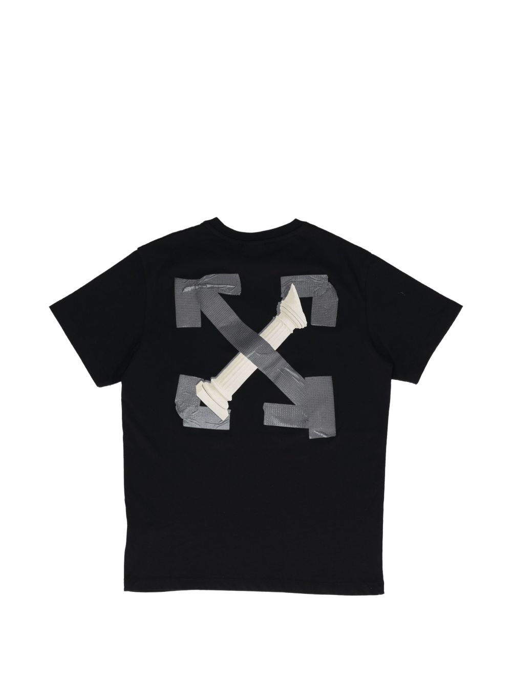 T-shirt per bambino Off White Kids nera con motivo a freccia sul retro 44BAA002F26J005 BLACK OFF WHITE KIDS 