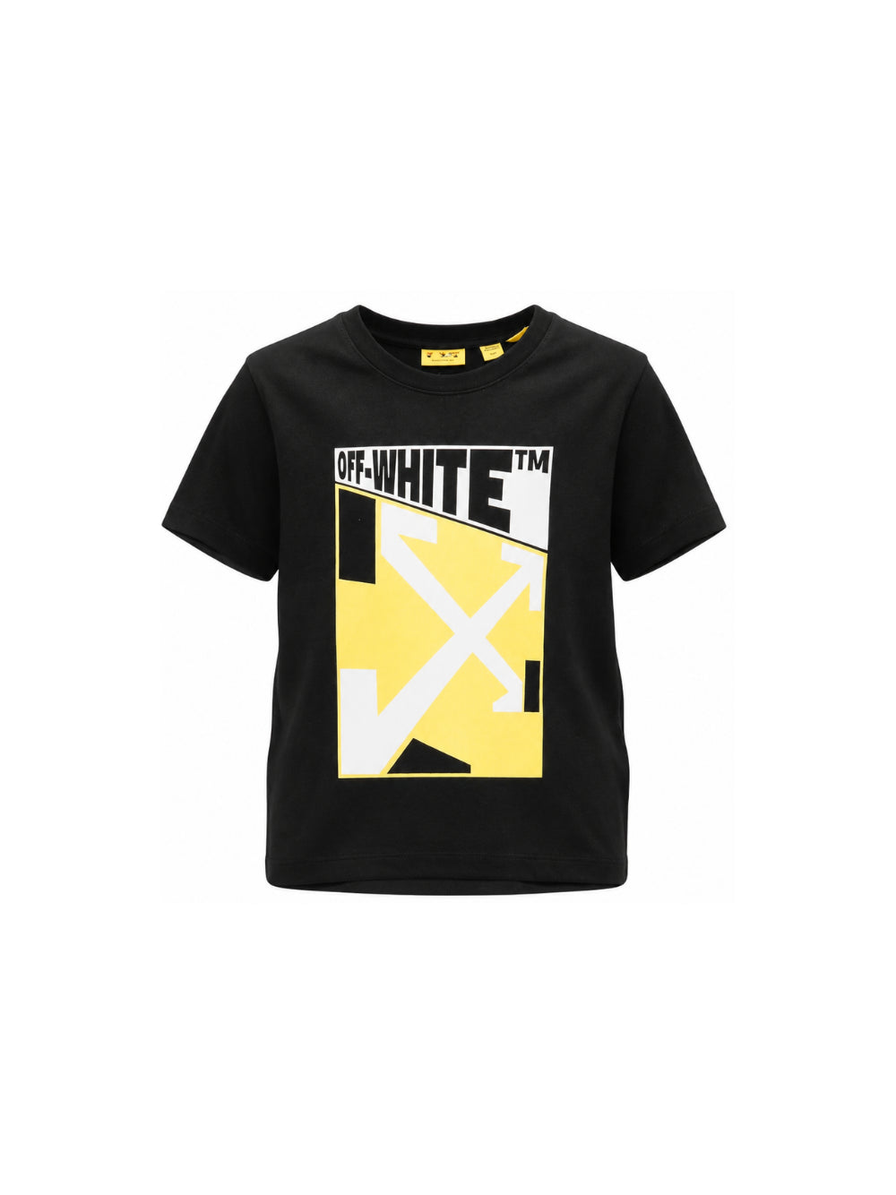 T-shirt per bambino Off-White Kids nera con logo sul davanti 44BAA002F26J006 BLACK OFF WHITE KIDS 