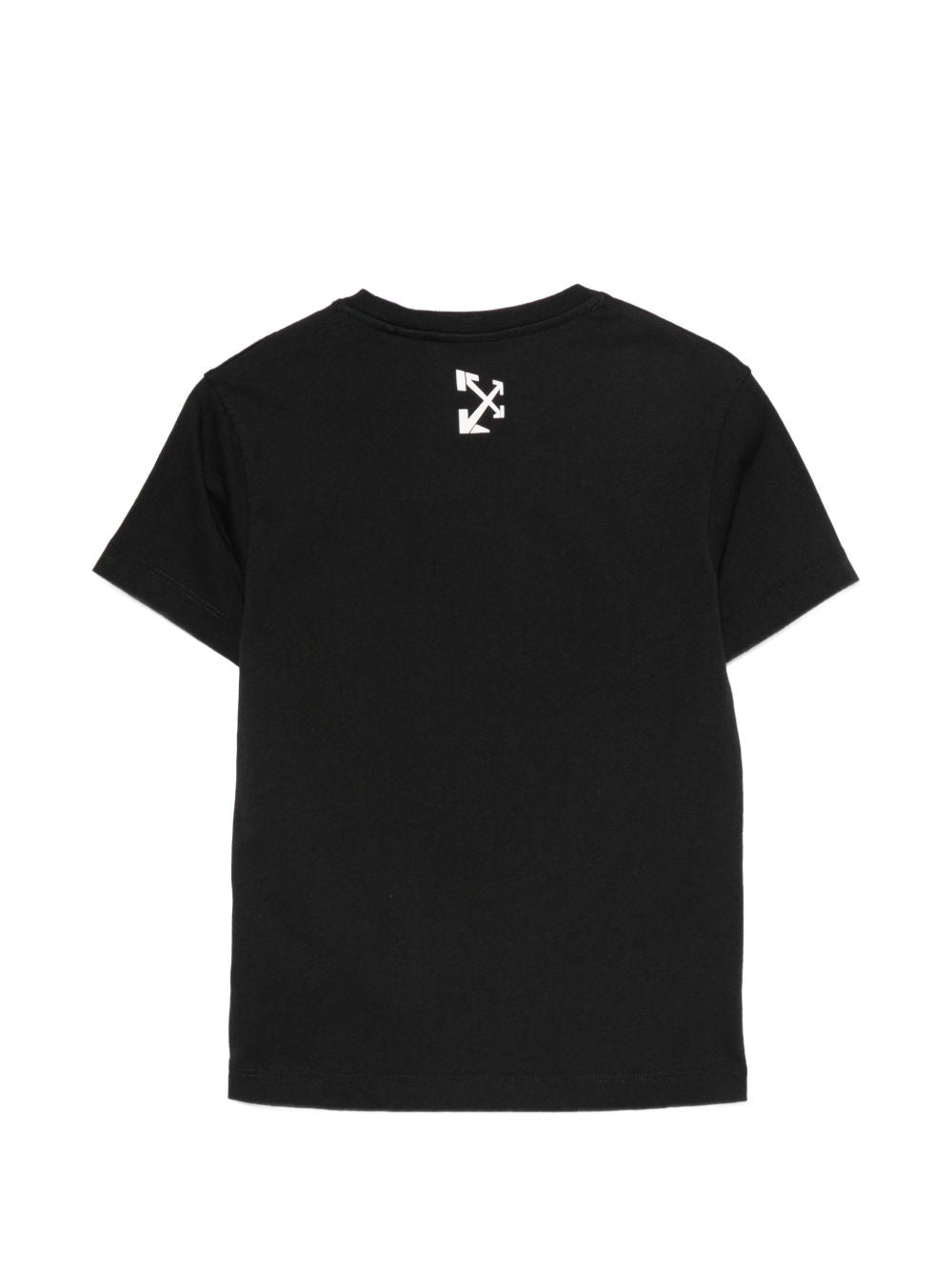 T-shirt per bambino Off-White Kids nera con logo sul davanti 44BAA002F26J006 BLACK OFF WHITE KIDS 