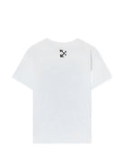 T-shirt per bambino Off White Kids bianca con stampa grafica 44BAA002F26J006 WHITE OFF WHITE KIDS 