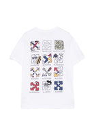 T-shirt per bambino Off-White Kids bianca con logo sul davanti 44BAA002F26J007 WHITE OFF WHITE KIDS 