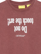 T-shirt per bambini Off-White Kids rosso con stampa anteriore frecce 44BAA002F26J00B RED OFF WHITE KIDS 