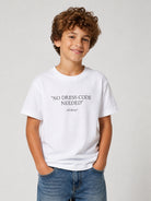 T-shirt per bambino Off-White Kids bianca con logo sul davanti 44BAA002F26J00I WHITE OFF WHITE KIDS 