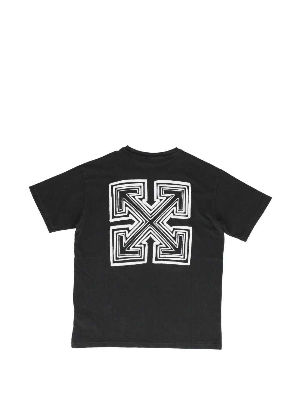 T-shirt per bambino Off White Kids nera con vestibilità oversize 44BAA019F26J004 BLACK OFF WHITE KIDS 