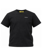 T-shirt per bambino Off White Kids nera con vestibilità oversize 44BAA019F26J004 BLACK OFF WHITE KIDS 