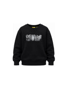 Felpa per bambino Off-White Kids nera con logo sul davanti 44BBA001F26F001 BLACK OFF WHITE KIDS 