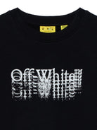 Felpa per bambino Off-White Kids nera con logo sul davanti 44BBA001F26F001 BLACK OFF WHITE KIDS 