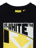 Felpa per bambino Off-White Kids nera con stampa grafica sul davanti 44BBA001F26F002 BLACK OFF WHITE KIDS 