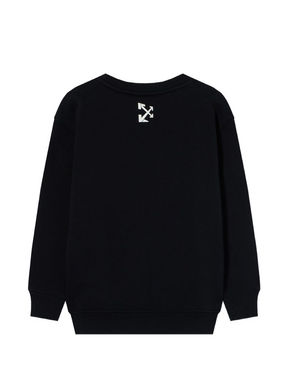 Felpa per bambino Off-White Kids nera con stampa grafica sul davanti 44BBA001F26F002 BLACK OFF WHITE KIDS 