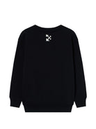 Felpa per bambino Off-White Kids nera con stampa grafica sul davanti 44BBA001F26F002 BLACK OFF WHITE KIDS 