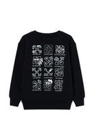 Felpa per bambino Off-White Kids nera con stampa grafica "Off-Who?" 44BBA001F26F003 BLACK OFF WHITE KIDS 