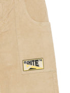 Pantaloni in velluto per bambino Off-White Kids beige con toppa con logo 44BCF00CF26F001 CORNSTALK OFF WHITE KIDS 